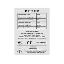 Load image into Gallery viewer, Loom Solar Panel 20 watt - 12 volt for Small Battery Charging
